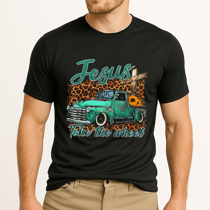 Jesus Take The Wheel Inspirational Quotes For Christian Cooling Performance Crew T-Shirt