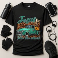 Jesus Take The Wheel Inspirational Quotes For Christian Cooling Performance Crew T-Shirt
