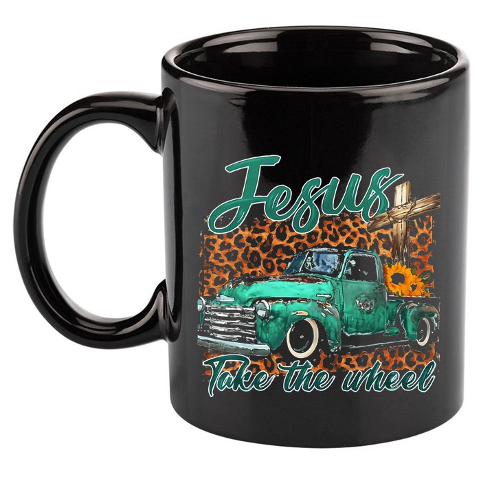 Jesus Take The Wheel Inspirational Quotes For Christian 11oz C Handle Ceramic Mug