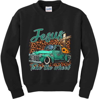 Jesus Take The Wheel Inspirational Quotes For Christian Kids Sweatshirt