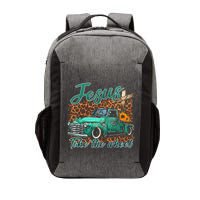 Jesus Take The Wheel Inspirational Quotes For Christian Vector Backpack