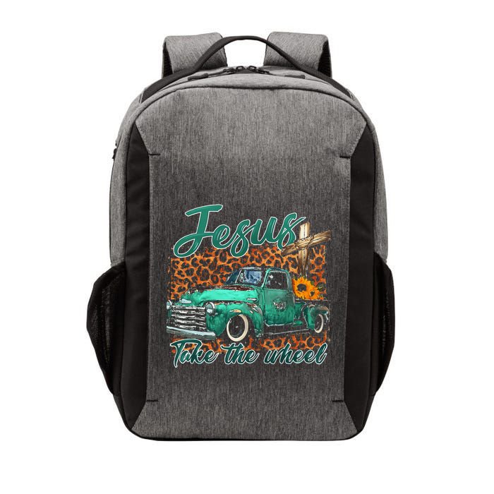 Jesus Take The Wheel Inspirational Quotes For Christian Vector Backpack