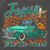 Jesus Take The Wheel Inspirational Quotes For Christian Vector Backpack