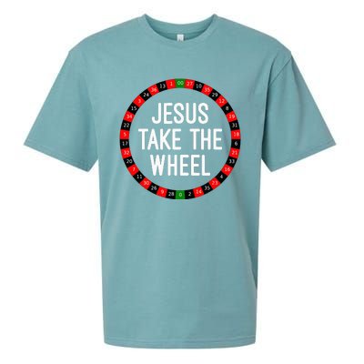 Jesus Take The Wheel Roulette Wheel Gambling Sueded Cloud Jersey T-Shirt