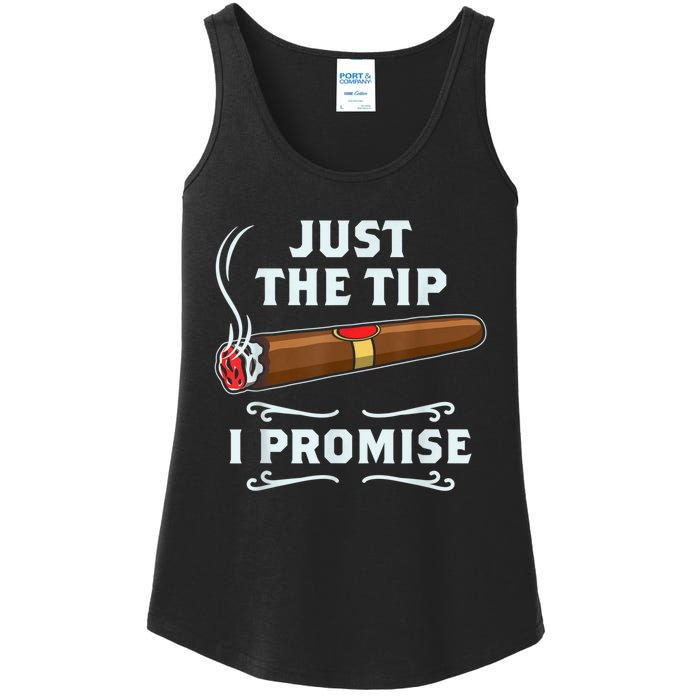 Just The Tip Cigar Smoker Funny Cigar Smoking Ladies Essential Tank