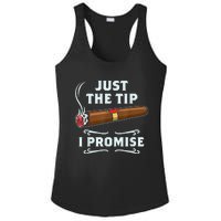 Just The Tip Cigar Smoker Funny Cigar Smoking Ladies PosiCharge Competitor Racerback Tank