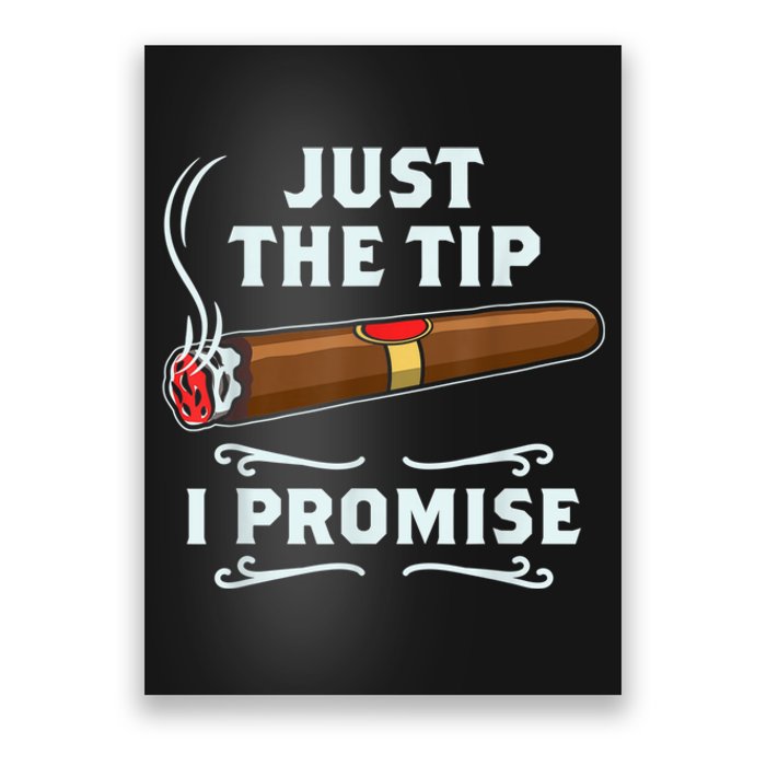 Just The Tip Cigar Smoker Funny Cigar Smoking Poster