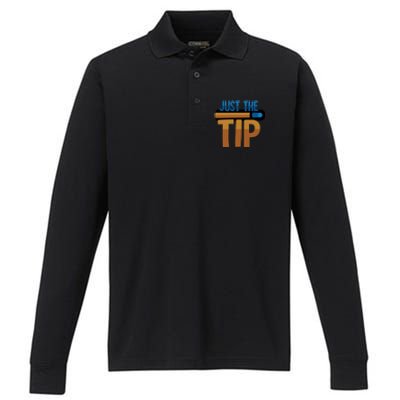 Just The Tip I Pool Billiard Snooker Gift Performance Long Sleeve Polo