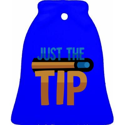 Just The Tip I Pool Billiard Snooker Gift Ceramic Bell Ornament