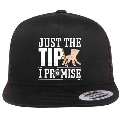 Just The Tip I Promise Billiard Pool Funny Billiard Gift Flatbill Hat