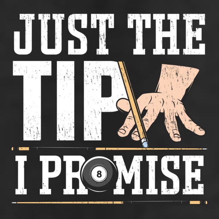 Just The Tip I Promise Billiard Pool Funny Billiard Gift Large Microfiber Waffle Golf Towel