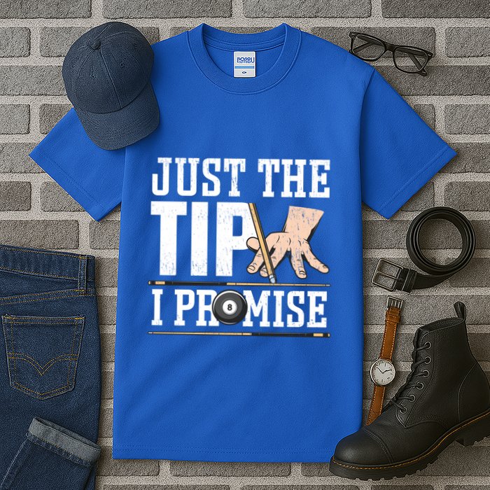 Just The Tip I Promise Billiard Pool Funny Billiard Gift Tall T-Shirt