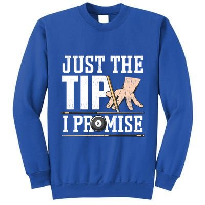 Just The Tip I Promise Billiard Pool Funny Billiard Gift Tall Sweatshirt