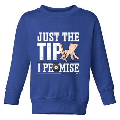 Just The Tip I Promise Billiard Pool Funny Billiard Gift Toddler Sweatshirt