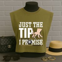 Just The Tip I Promise Billiard Pool Funny Billiard Gift Garment-Dyed Women's Muscle Tee