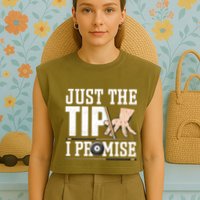 Just The Tip I Promise Billiard Pool Funny Billiard Gift Garment-Dyed Women's Muscle Tee