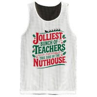 Jolliest Teacher This Side Of The Nuthouse Mesh Reversible Basketball Jersey Tank