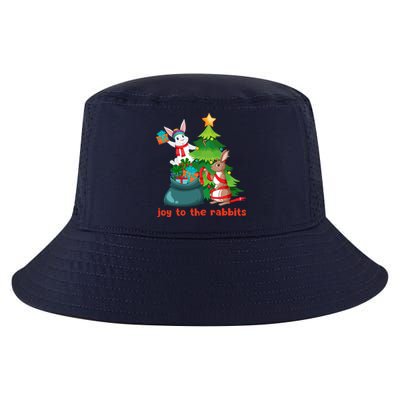 Joy To The Rabbits Funny Christmas Rabbits Cool Comfort Performance Bucket Hat