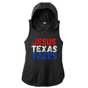 Jesus Texas Tacos Cute Texas Ladies PosiCharge Tri-Blend Wicking Draft Hoodie Tank