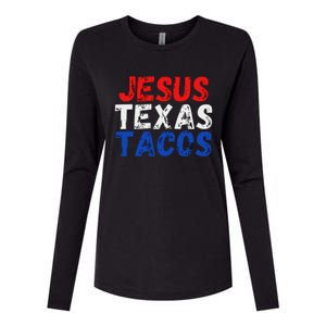 Jesus Texas Tacos Cute Texas Womens Cotton Relaxed Long Sleeve T-Shirt