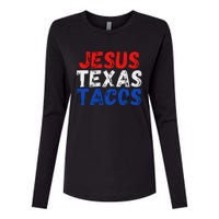 Jesus Texas Tacos Cute Texas Womens Cotton Relaxed Long Sleeve T-Shirt