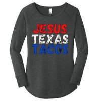 Jesus Texas Tacos Cute Texas Women's Perfect Tri Tunic Long Sleeve Shirt