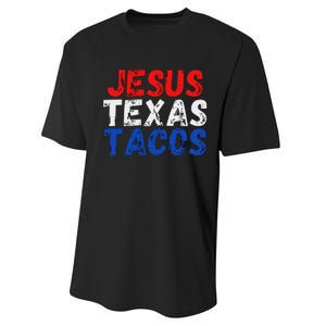 Jesus Texas Tacos Cute Texas Performance Sprint T-Shirt