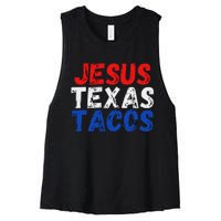 Jesus Texas Tacos Cute Texas Women's Racerback Cropped Tank