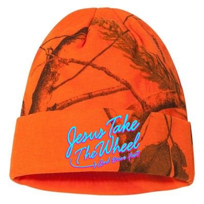 Jesus Take The Wheel And Drive Fast Funny Christian Design Kati Licensed 12" Camo Beanie