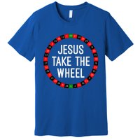 Jesus Take The Wheel Roulette Wheel Gambling Premium T-Shirt