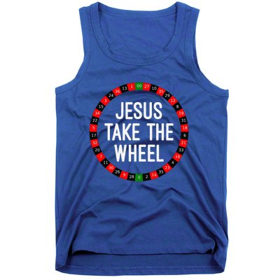 Jesus Take The Wheel Roulette Wheel Gambling Tank Top