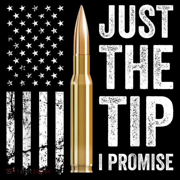 Just The Tip I Promise Funny Gun Owner Pro Guns USA Flag Impact Tech Backpack