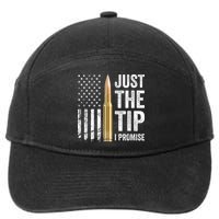 Just The Tip I Promise Funny Gun Owner Pro Guns USA Flag 7-Panel Snapback Hat