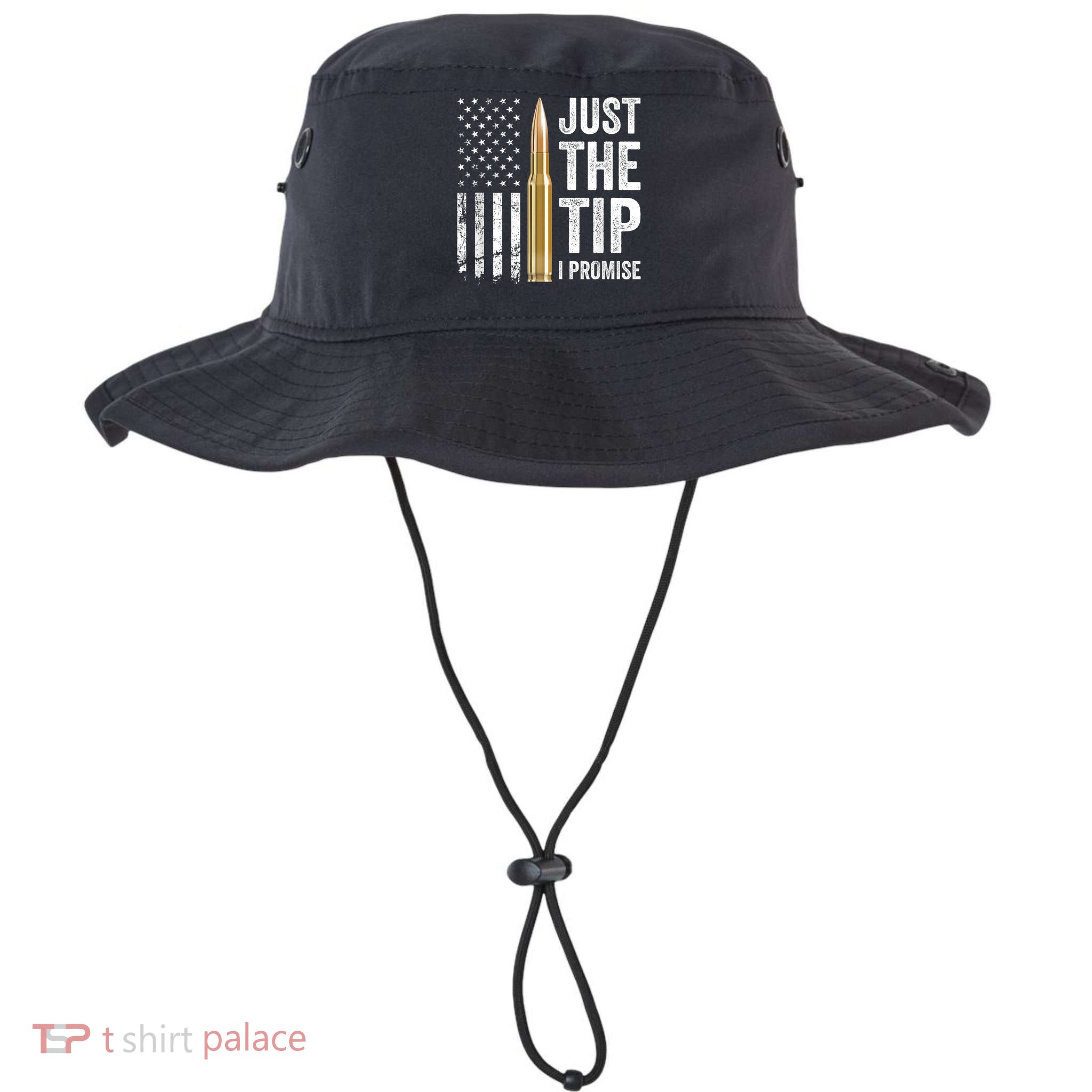 Just The Tip I Promise Funny Gun Owner Pro Guns USA Flag Bucket Hat