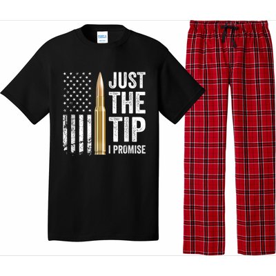 Just The Tip I Promise Funny Gun Owner Pro Guns USA Flag Pajama Set