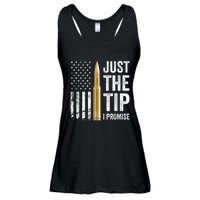 Just The Tip I Promise Funny Gun Owner Pro Guns USA Flag Ladies Essential Flowy Tank