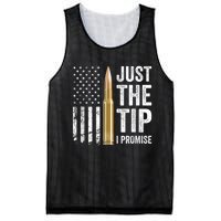 Just The Tip I Promise Funny Gun Owner Pro Guns USA Flag Mesh Reversible Basketball Jersey Tank