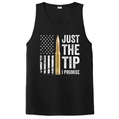 Just The Tip I Promise Funny Gun Owner Pro Guns USA Flag PosiCharge Competitor Tank