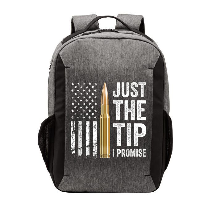 Just The Tip I Promise Funny Gun Owner Pro Guns USA Flag Vector Backpack