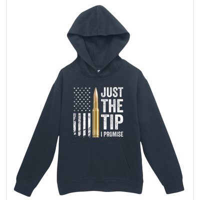 Just The Tip I Promise Funny Gun Owner Pro Guns USA Flag Urban Pullover Hoodie