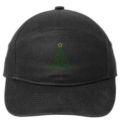 Joy To The World Christmas Tree 7-Panel Snapback Hat