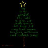 Joy To The World Christmas Tree Drawstring Bag