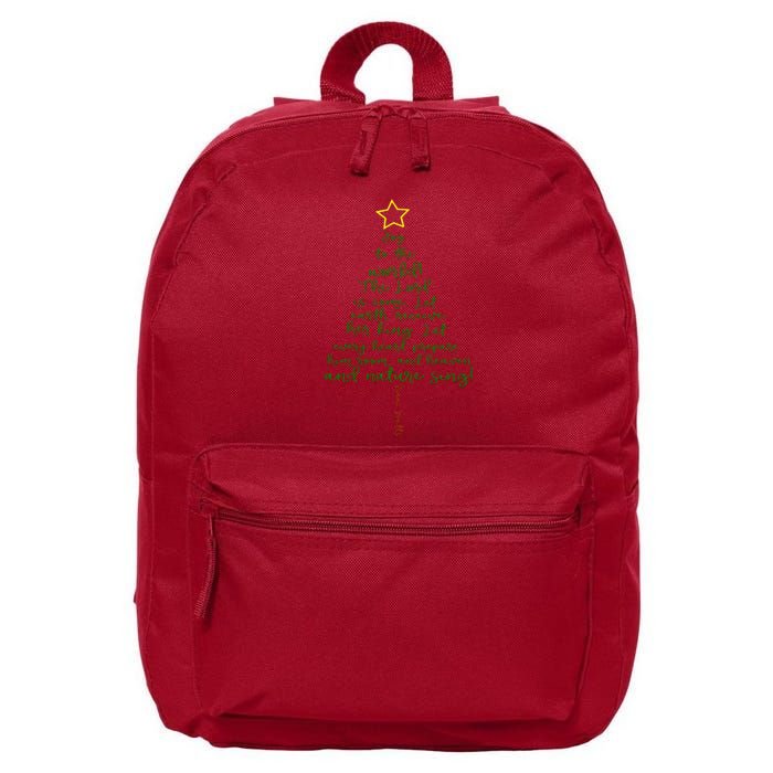 Joy To The World Christmas Tree 16 in Basic Backpack