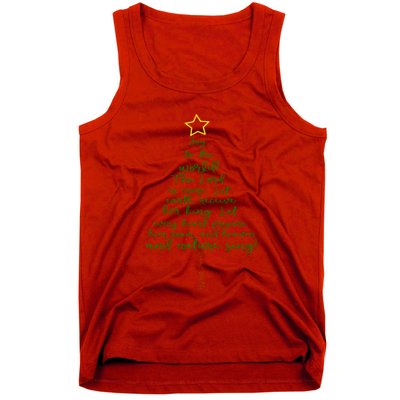 Joy To The World Christmas Tree Tank Top