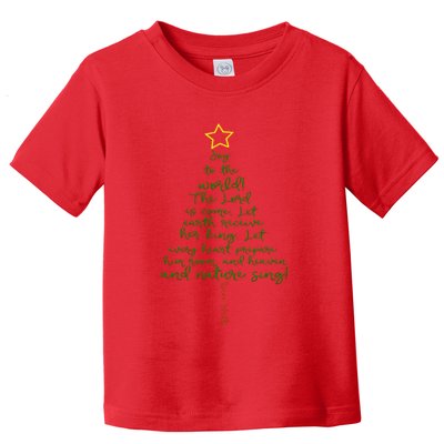 Joy To The World Christmas Tree Toddler T-Shirt