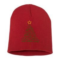 Joy To The World Christmas Tree Short Acrylic Beanie