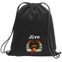 Jive Thanksgiving Turkey Day Funny Face Vintage Retro Style Sweatshirt Cinch Pack Bag