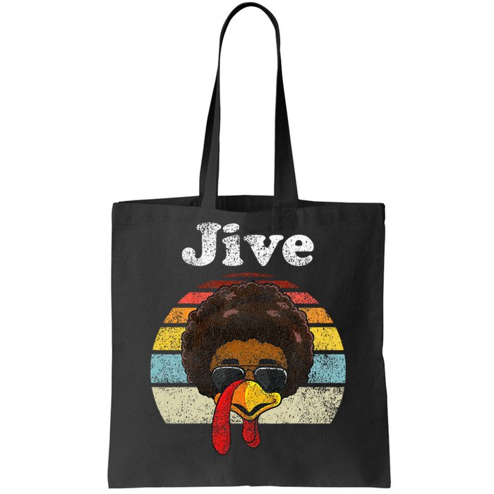 Jive Thanksgiving Turkey Day Funny Face Vintage Retro Style Tote Bag