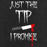 Just The Tip I Promise Funny Bloody Halloween Knife Adult Drive Performance Visor