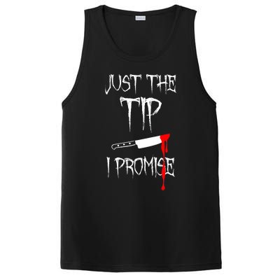 Just The Tip I Promise Funny Bloody Halloween Knife PosiCharge Competitor Tank